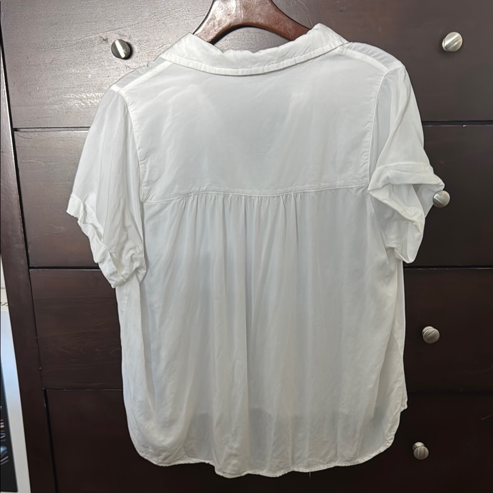 Velvet Heart White Cotton Short Sleeve blouse | L - Picture 4 of 4